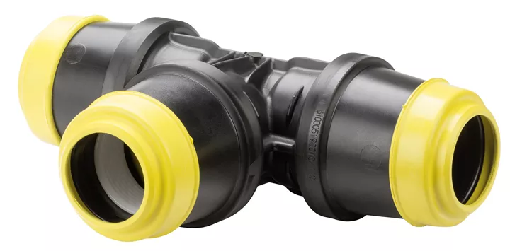 Hawle 32mm 3xPE T-stuk K6555 Gas PN8
