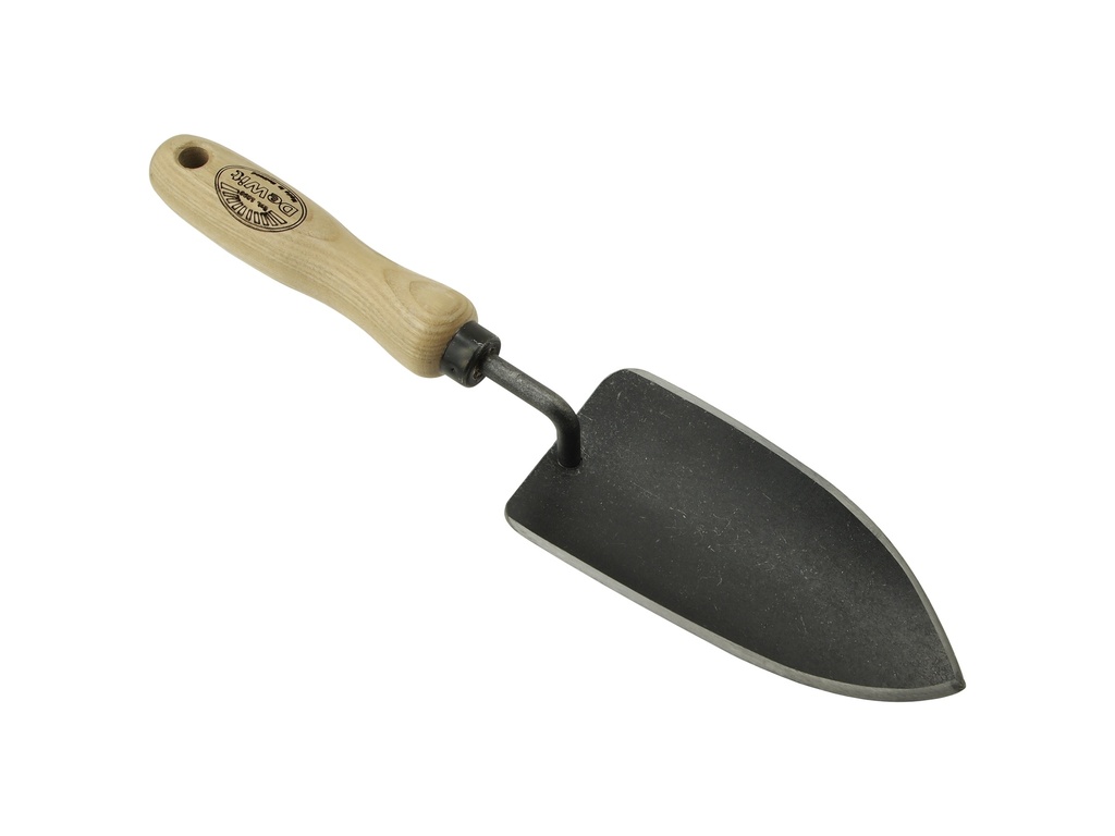 Plantschepje   De WIT  met essen handvat 14 cm