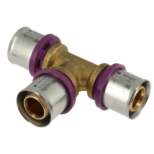 Alu-pers T-stuk 26 x 26 x 26 mm