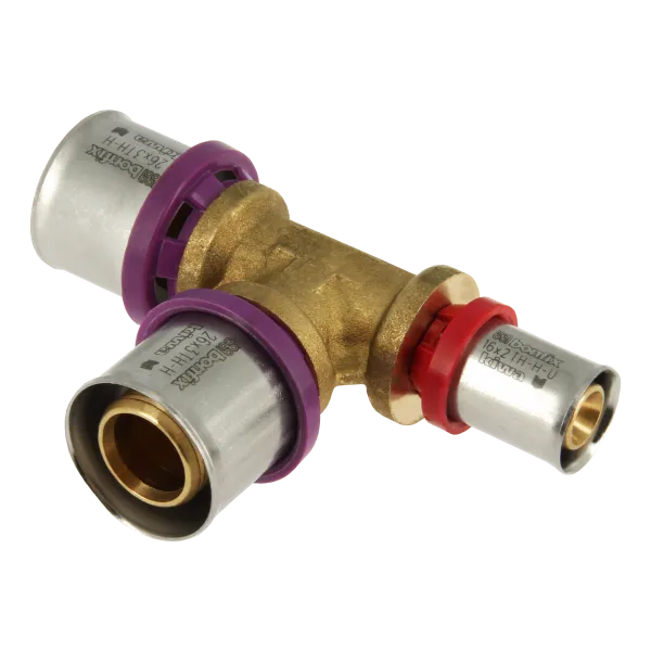 Alu-pers T-stuk 26 x 26 x 16 mm