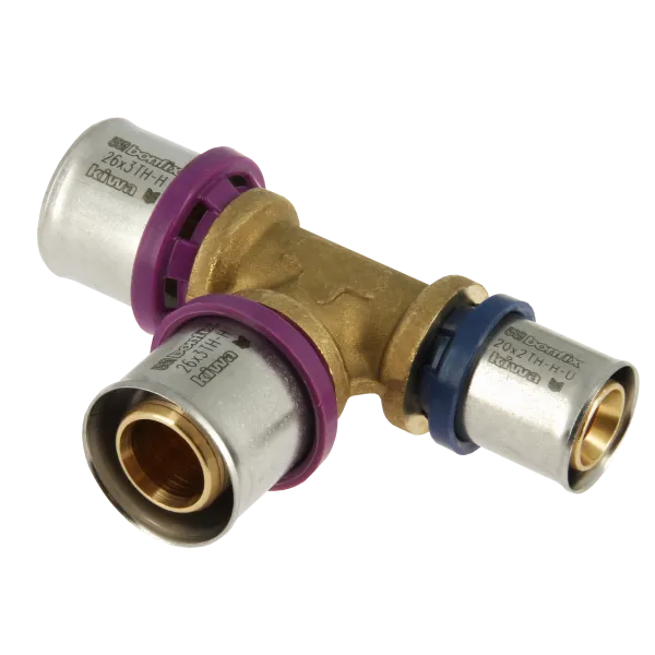 Alu-pers T-stuk 26 x 26 x 20 mm