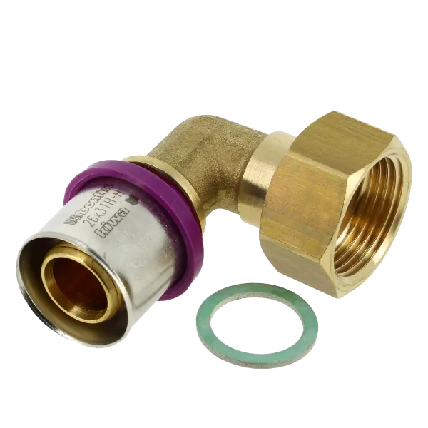 Bonfix Alupers 2-delige Knie met vlakke dichting ¾" x 26 mm