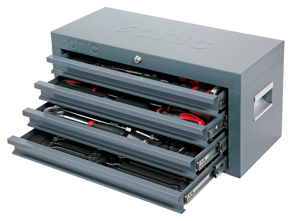 1001703 Sonic Gevulde Topbox 3 Laden 96 Dlg.Zwart 709601