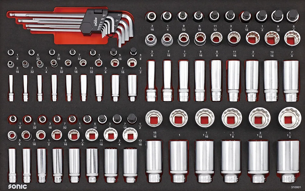 1000872 Sonic SFS set 1/2"3/8"1/4"12 Kant (SAE)310001