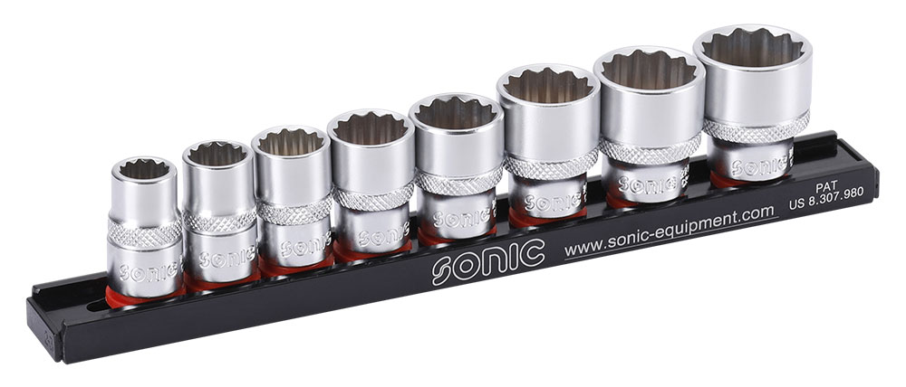 1000355 Sonic Doppenset 3/8" 8 Dlg Op Rail 200801