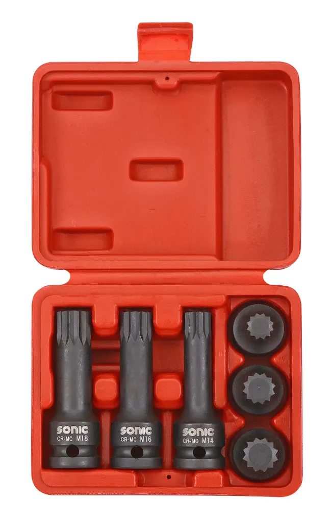[4712364656842] Sonic Kracht bitdopset 1/2" 6-dlg.