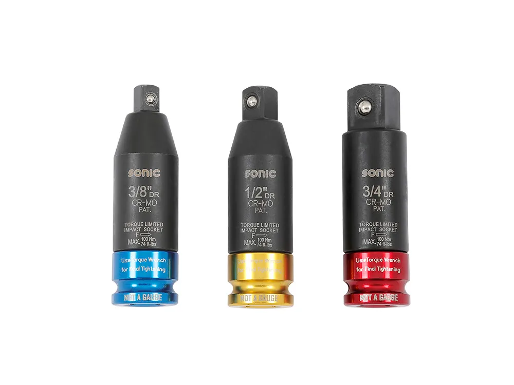 Sonic Adapterset 1/2" met vast moment 3-dlg.