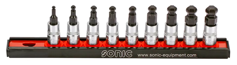 1000172 Sonic Dopbitset 1/4" Kogel-Inbus 9 Dlg 100903
