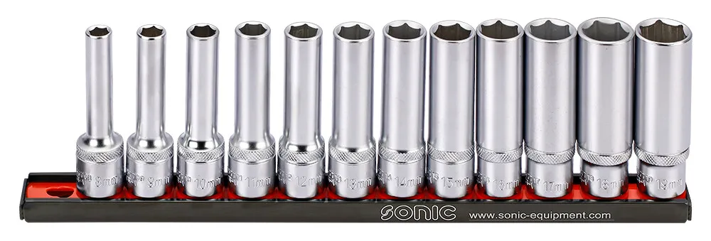 Sonic Doppenset 1/2" lang op rail 12-dlg.