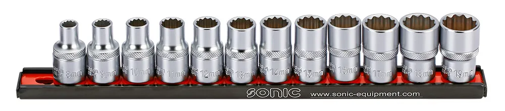 1000818 Sonic  Doppenset 1/2" 12-Kant 12 Dlg 301203