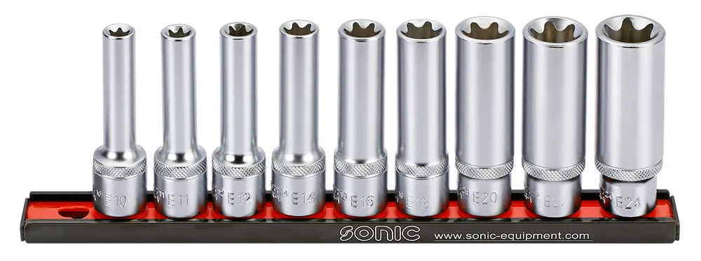 1000802 Sonic  Doppenset 1/2" Torx Lang 9 Dlg 300903