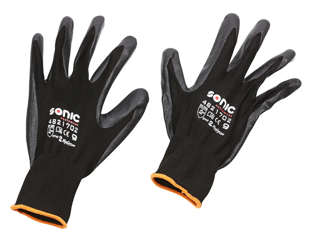 1001507 Sonic Handschoen Nitiele Foam Coating Mt 9 (L).4821702