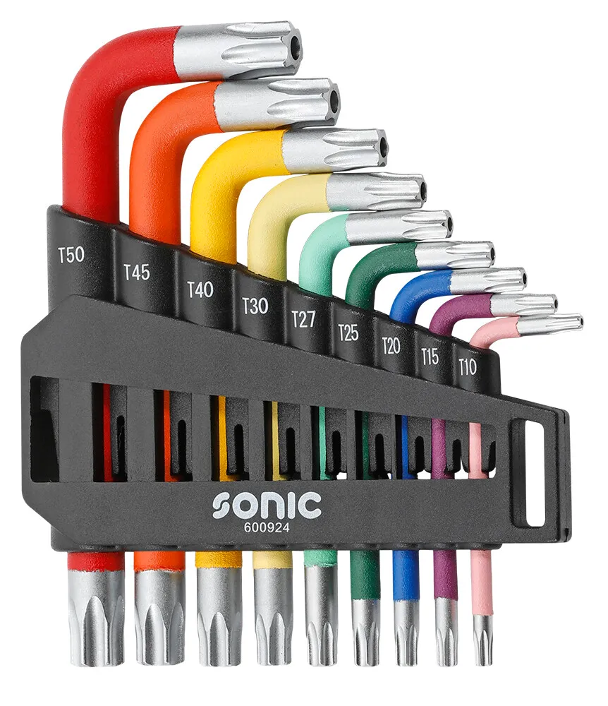 Sonic Stiftsleutelset TX, kort met kleurcode 9-dlg. 600924