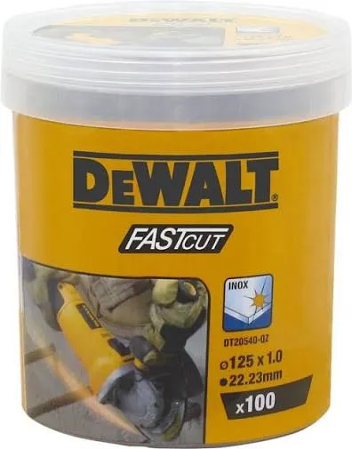 DT20540-QZ Dewalt emmer slijpschijven 125x1mm 100st