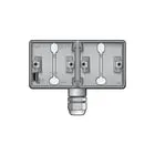 [5413736282810] Niko Hydro opbouwbak 2-voudig horizontaal met 1x M20-ingang 
grijs (700-84851)