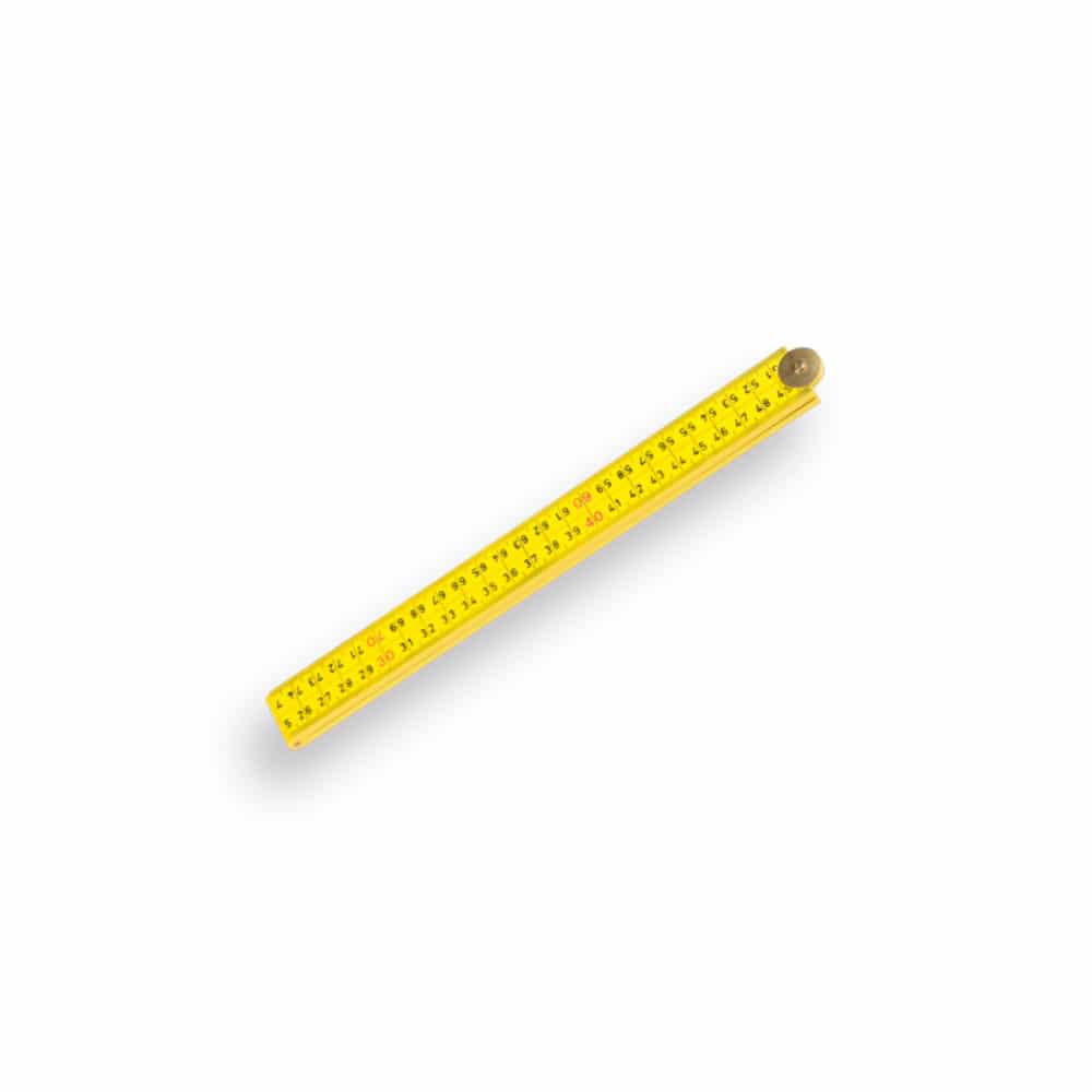 [7317842009010] Duimstok 1 meter glasfiber geel
