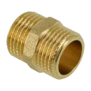 Messing dubbele nippel 3/4"