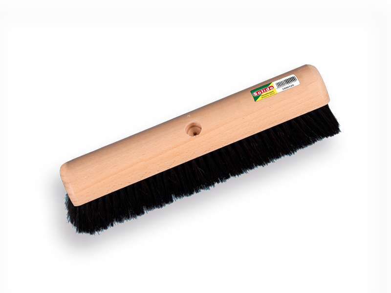 [8712129506500] zaalveger solide zwart 50cm gemengd paardenhaar