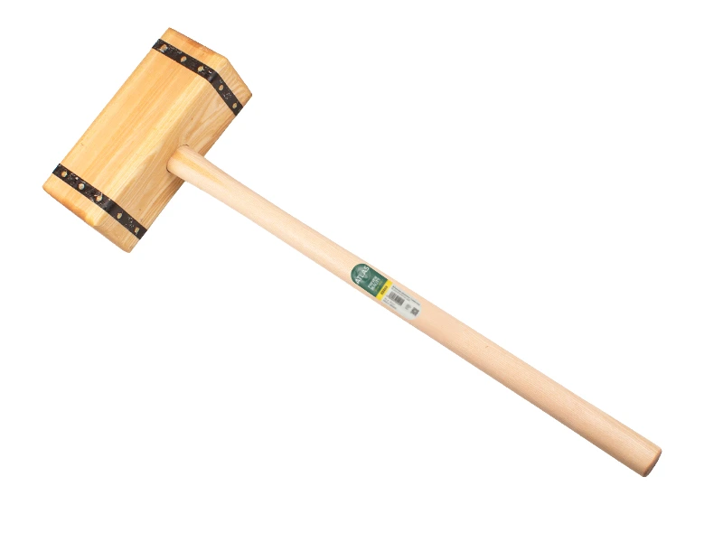 houten sleg met ovale atlas steel 100cm