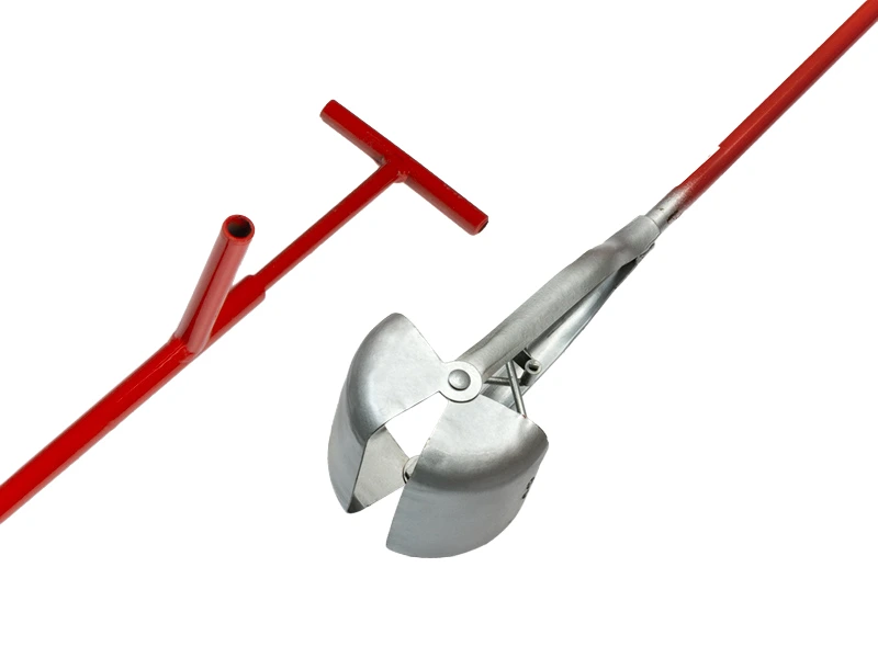 E415 Putschep 15 cm, Vierkant model met afgeronde hoeken, steel 150 cm