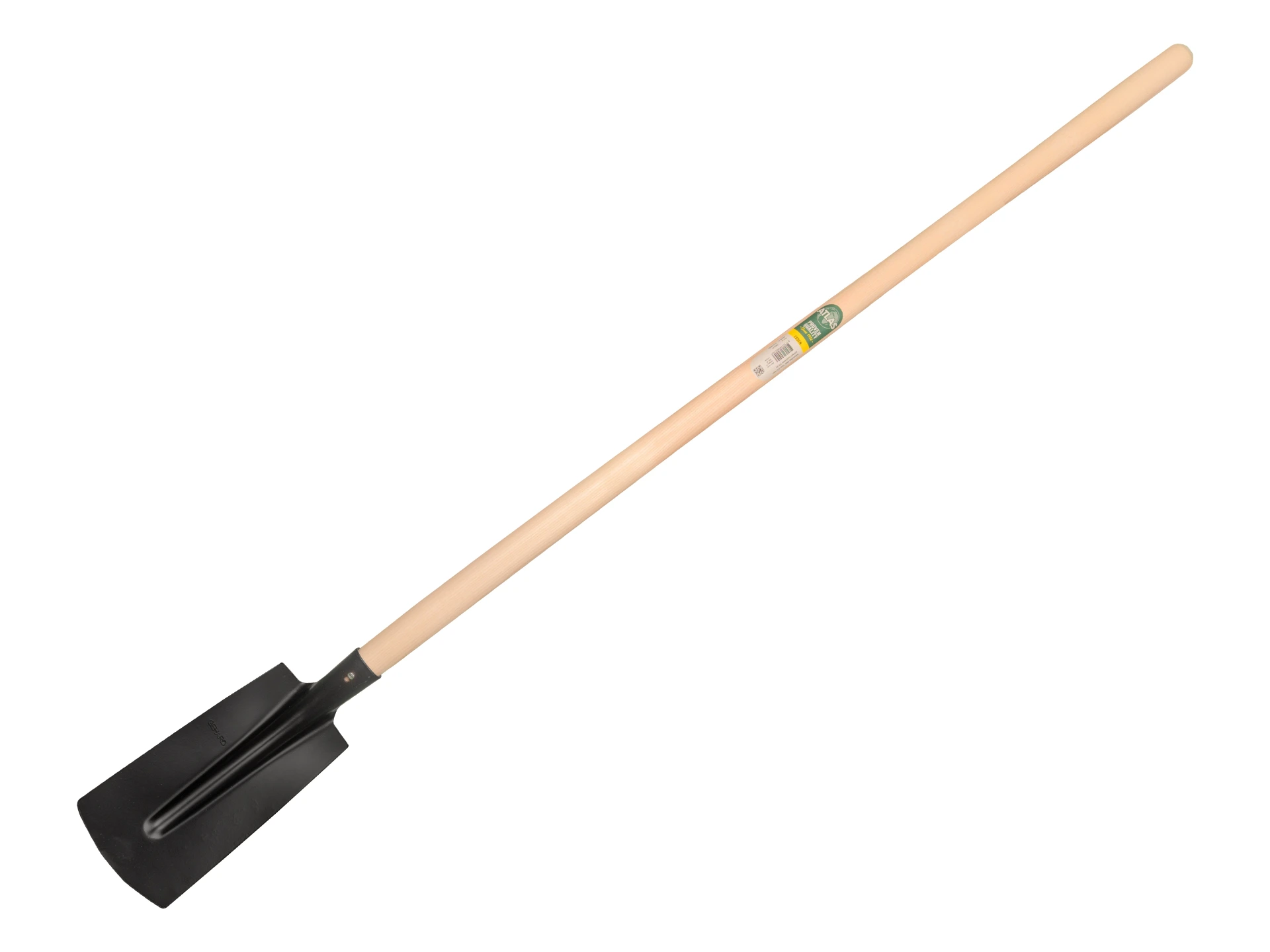 Kabelschop Atlas Diamant 14 cm, 1/2 opgeboge, onderkant recht met ATLAS batsesteel 130 cm gebogen