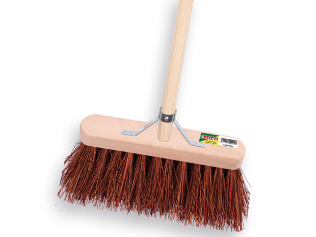 Straatbezem 29 cm steel 140 met stokhouder