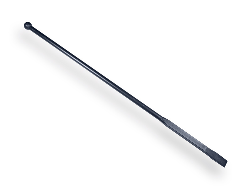 Stootijzer 140 cm. met onderstuk 40 cm. vierkant.