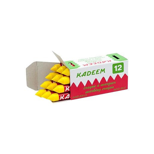 kadeem merkkrijt-waskrijt geel 13mm, verpakt per 12