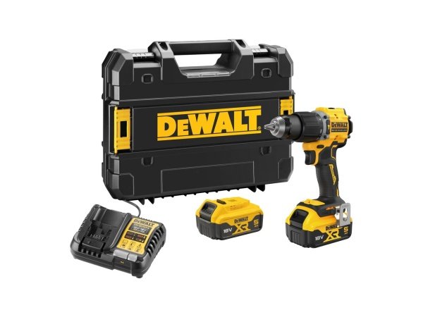 Dewalt DCD799P2T 18V XR BRUSHLESS COMPACTE SCHROEF-/KLOPBOORMACHINE
Geleverd met 2× 5.0Ah accu’s en lader in een TSTAK koffer