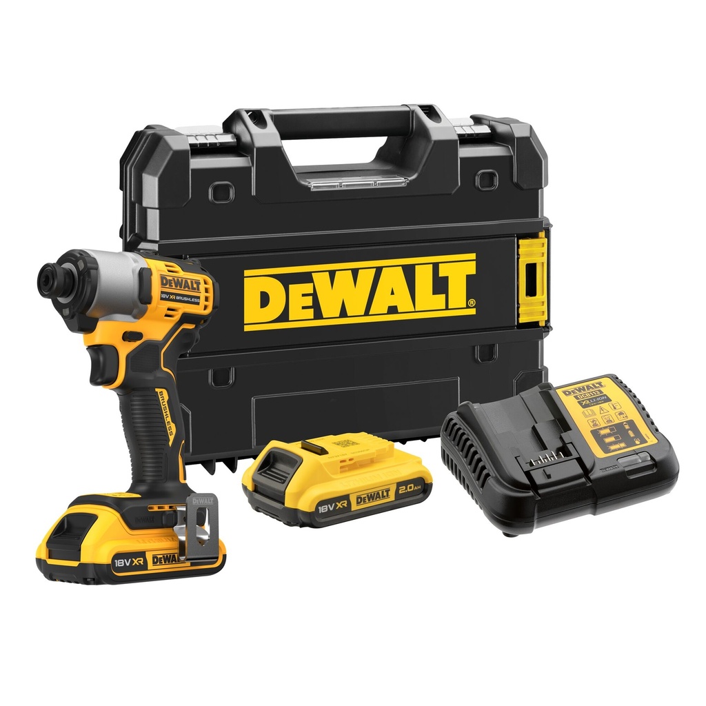 [DCF840D2T] Dewalt DCF840D2T 18V XR BRUSHLESS SLAGSCHROEVENDRAAIER
2× 2.0Ah accu’s en lader in TSTAK koffer