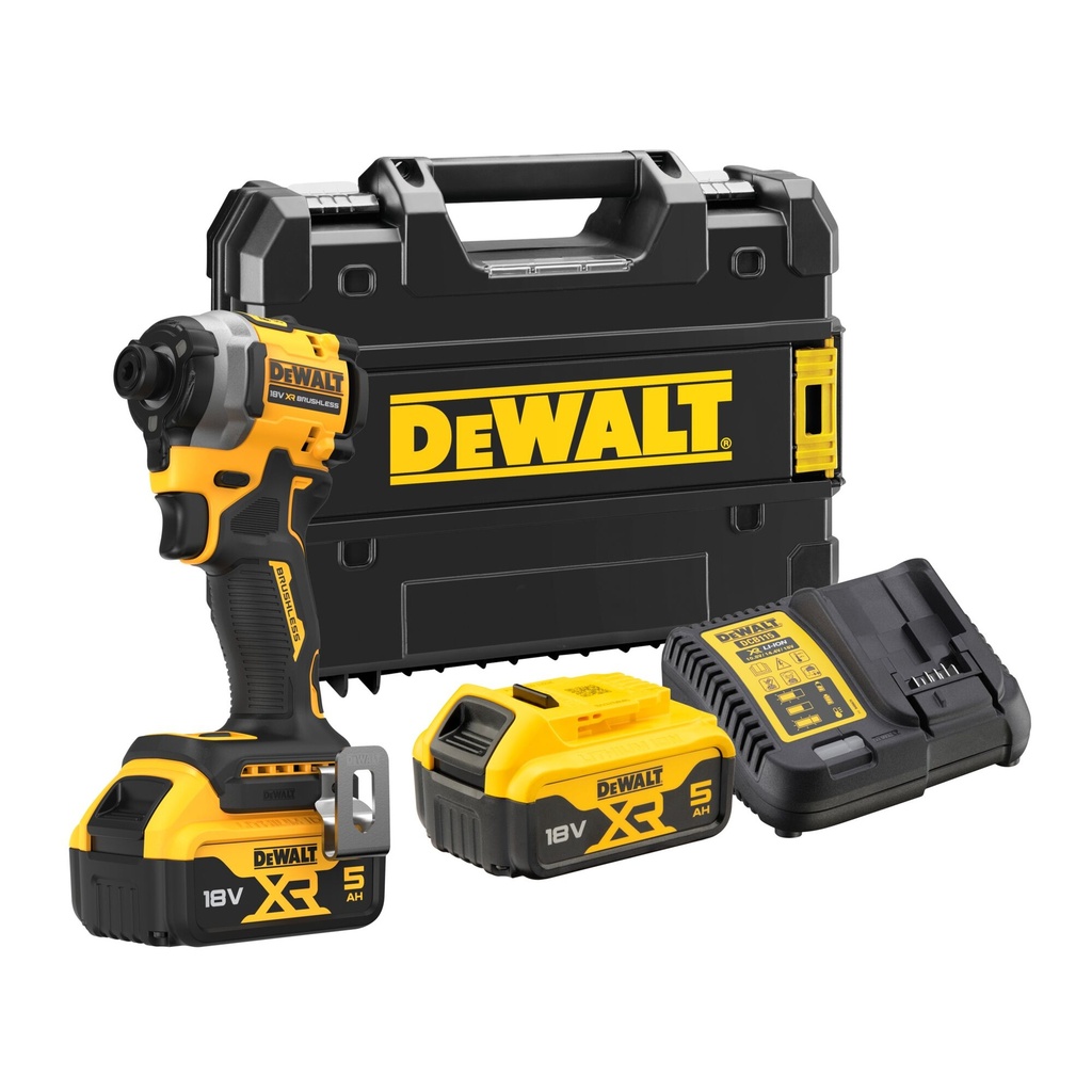[DCF850P2T] Dewalt DCF850P2T 18V XR BRUSHLESS ULTRA COMPACTE SLAGSCHROEVENDRAAIER
2×5.0Ah accu’s en lader in TSTAK koffer