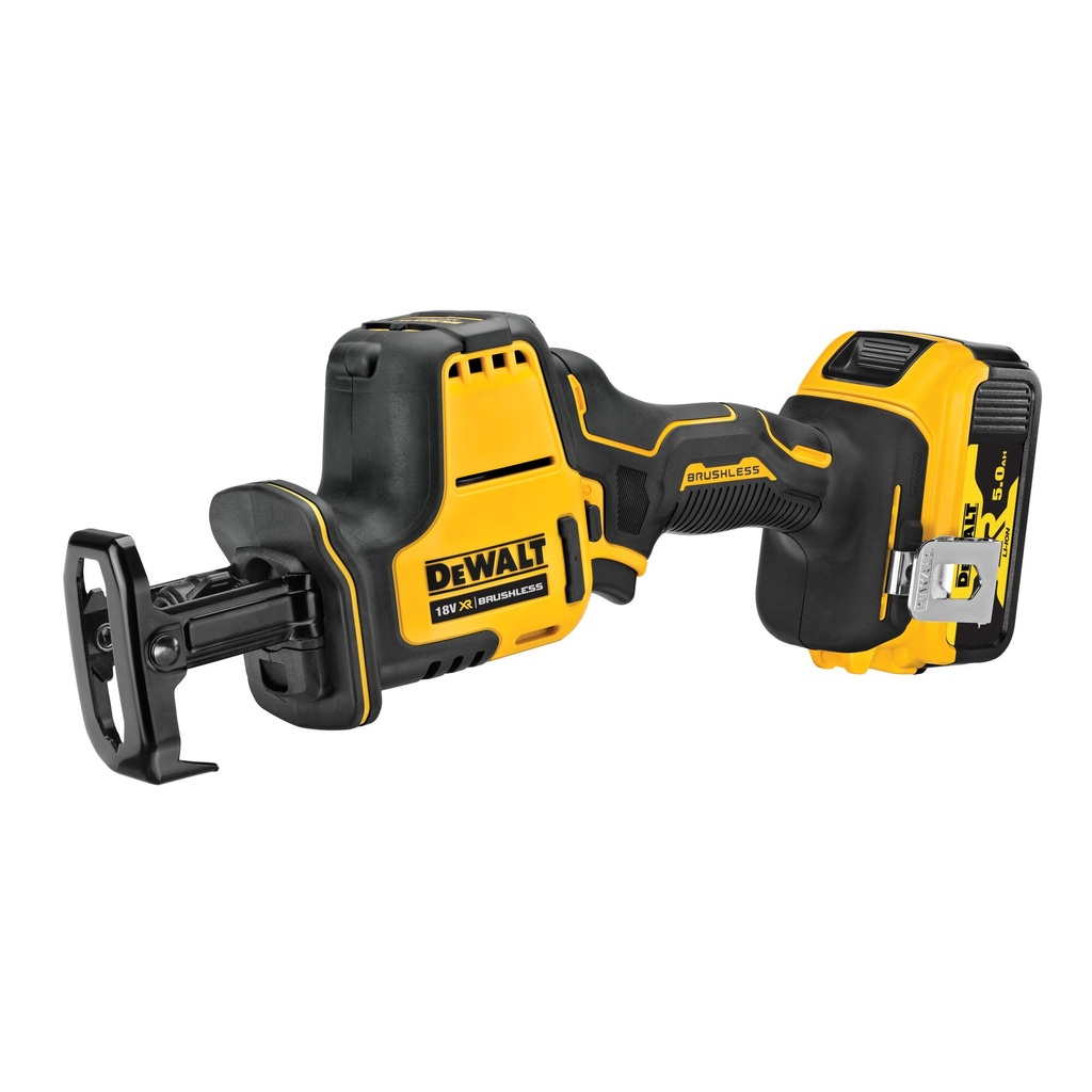Dewalt DCS369P2 18V XR BRUSHLESS COMPACTE RECIPROZAAG
Geleverd met 2× 5.0Ah accu’s en lader in TSTAK koffer