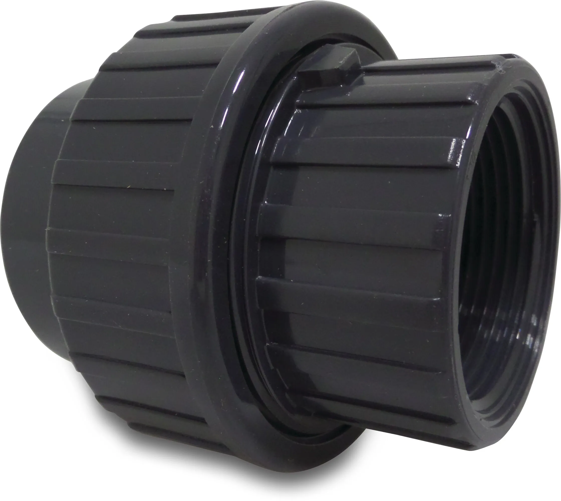 [0110087] Profec Koppeling PVC-U 75 mm x 2 1/2" lijmmof x binnendraad 10bar grijs