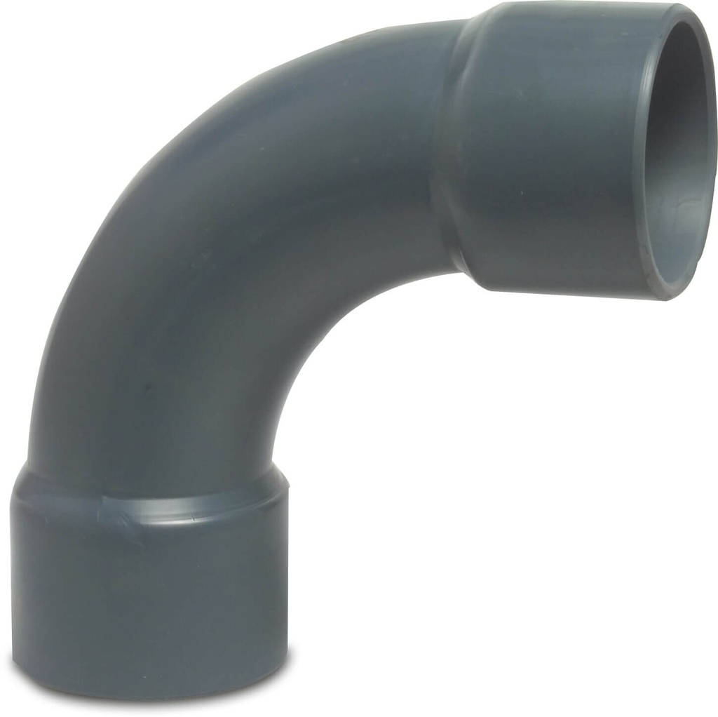 [0110201] Profec Bocht 90° PVC-U 32 mm lijmmof 16bar grijs type handgevormd