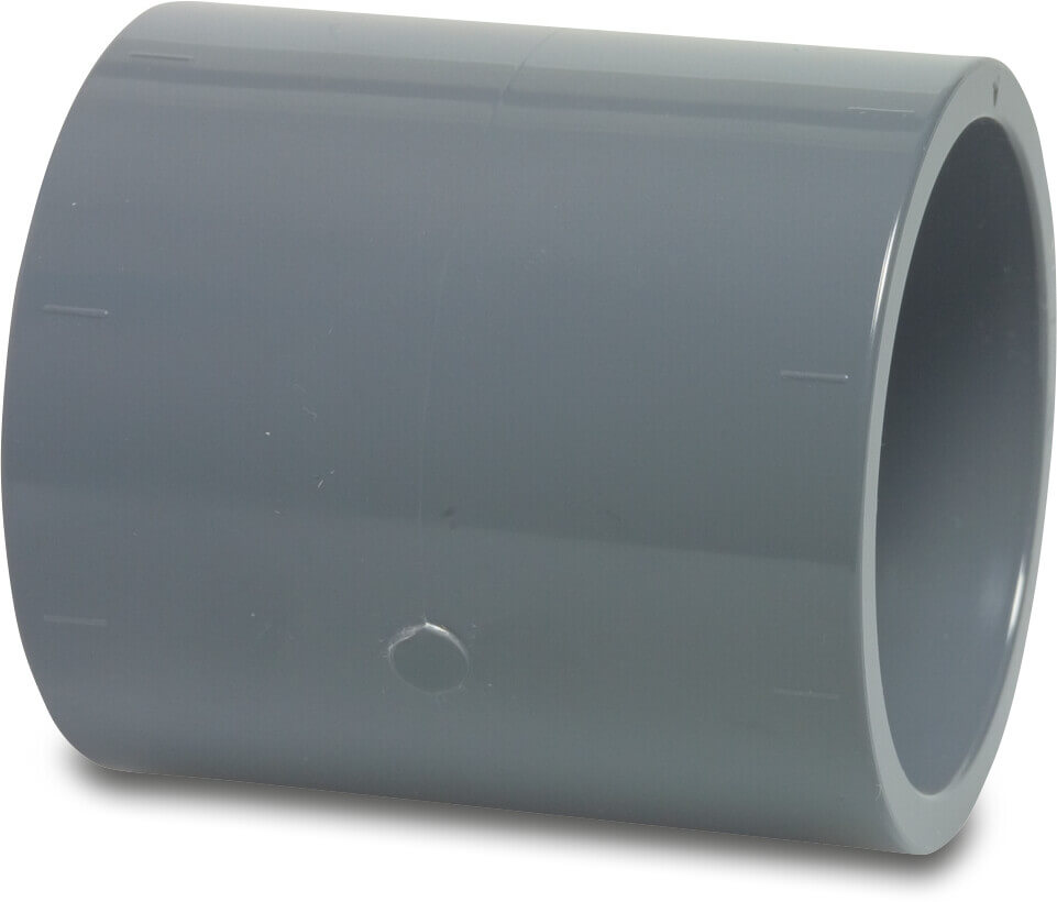 Profec Sok PVC-U 25 mm lijmmof 16bar grijs