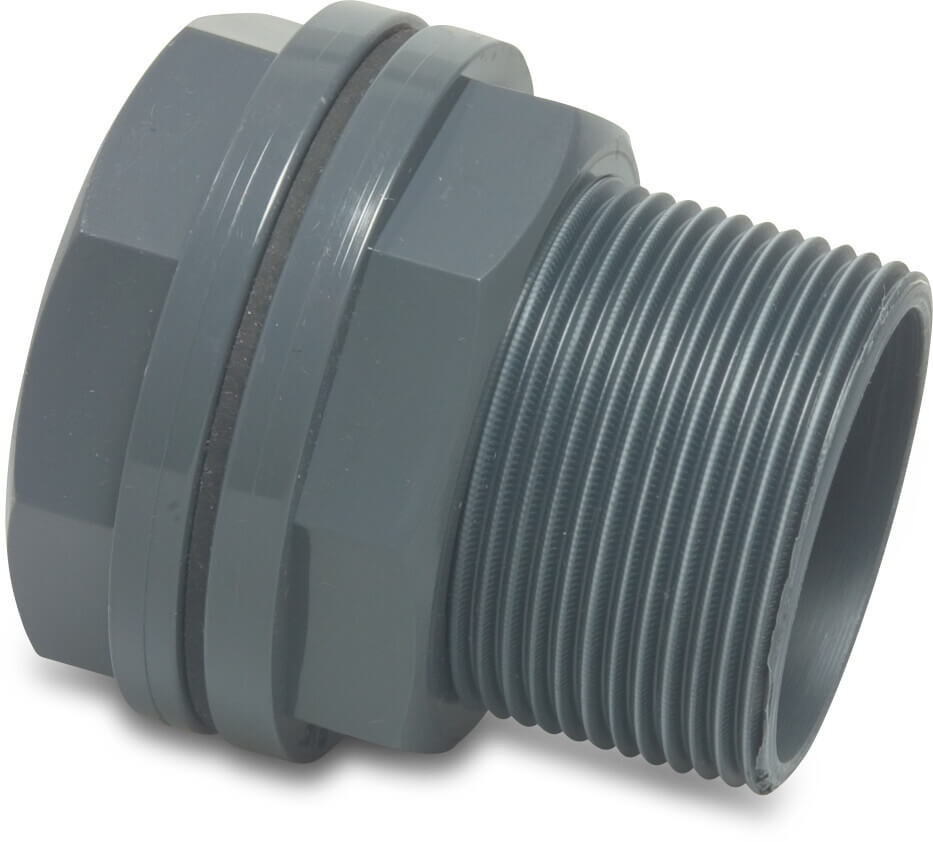 [7031573] Profec Doorvoer PP 1/2" buitendraad 10bar zwart L1